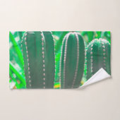 Pastel Green Cactus plante feuilles (Serviette à main)