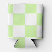 Pastel Green Checkerboard Retro Moderne Cheques Blikjeskoeler (Voorkant)