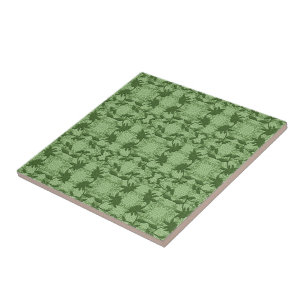 Pastel Green Floral Lace Pattern Trivet Tegeltje