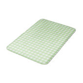 Pastel Green Gingham Pattern Badmat (Gekanteld)