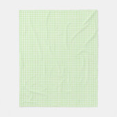 Pastel Green Gingham Pattern Fleece Deken (Voorkant)