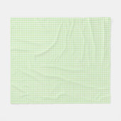 Pastel Green Gingham Pattern Fleece Deken (Voorkant (Horizontaal))