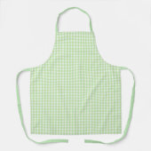 Pastel Green Gingham Pattern Schort (Voorkant)