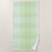 Pastel Green Gingham Pattern Strandlaken (Voorkant)