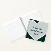 Pastel Green Heart Motivatie Quote Emerald Notitieboek (Binnen)