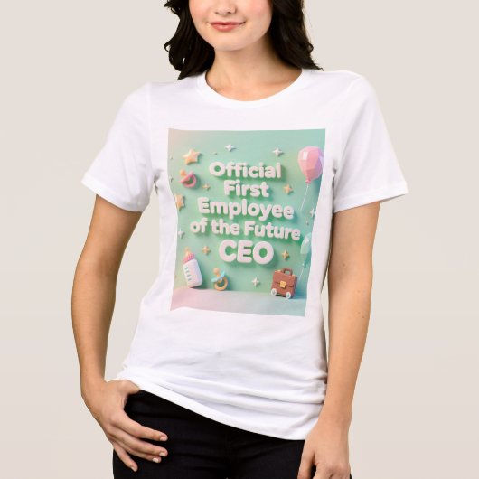 Pastel green mom of the Future CEO T-Shirt (Voorkant)