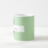 Pastel Green Monogram Classic Mok – gepersonalisee (Center)