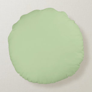 Pastel Green Solid Color Pairs Aloe Gel 058-83-18 Rond Kussen