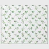 Pastel Green Spring Leaf Floral Cadeaupapier (Vlak)