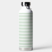 Pastel Green Stripes Waterfles (Links)