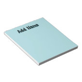 Pastel Green Unieke Gepersonaliseerde Leraar Gesch Notitieblok (Schuin)