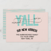 Pastel Green We Moved Y'all Moving Announcement Kaart (Voorkant / Achterkant)