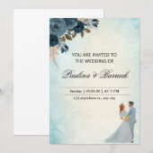 Pastel Green Wedding Invitation Kaart (Voorkant / Achterkant)