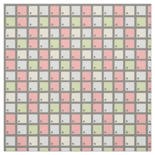 Pastel Grid Patterned Fabric Stof