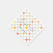 Pastel & Grijs Controleert Esthetische Afstudeerfe Servet (Hoek)