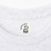 Pastel Gris Bleu Bébé Dragon Stickers Merci (Apposé)