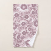 Pastel Gris Rose rose Floral (Serviette à main)