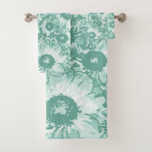 Pastel Gris Turquoise Vert Floral