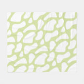 Pastel Groen en wit Koe Print Fleece Deken (Voorkant (Horizontaal))