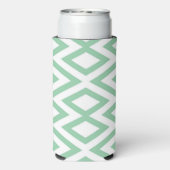 Pastel groen geometrisch patroon wit (Seltzer Achterkant)