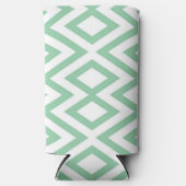 Pastel groen geometrisch patroon wit (Voorkant)