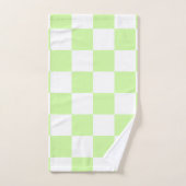 Pastel groen geruit gingham patroon bad handdoek (Handdoek)