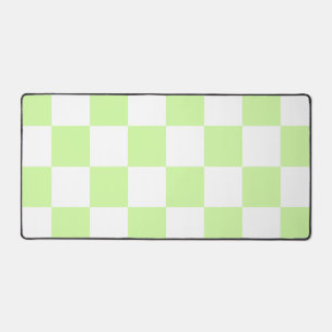Pastel groen geruit gingham patroon bureaumat