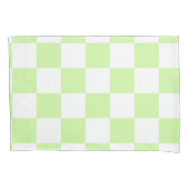 Pastel groen geruit gingham patroon kussensloop (Voorkant)