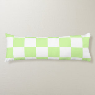 Pastel groen geruit gingham patroon lichaamskussen