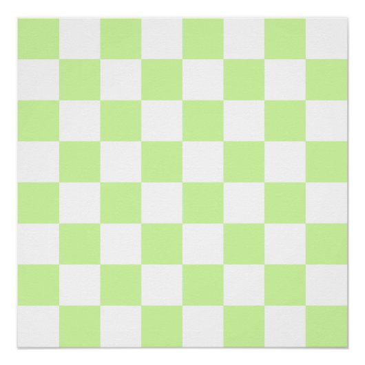 Pastel groen geruit gingham patroon perfect poster (Voorkant)