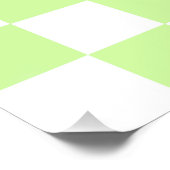 Pastel groen geruit gingham patroon perfect poster (Hoek)
