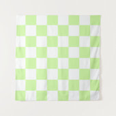 Pastel groen geruit gingham patroon wandkleed (Voorkant (horizontaal))
