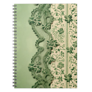 PASTEL GROEN INGEWIKKELDE KANT LOOK IERSE PATROON NOTITIEBOEK