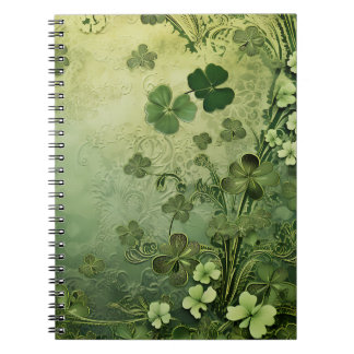 PASTEL GROEN INGEWIKKELDE KANT LOOK IERSE PATROON NOTITIEBOEK
