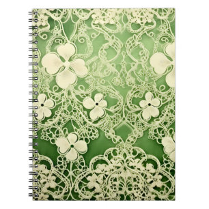 PASTEL GROEN INGEWIKKELDE KANT LOOK IERSE PATROON NOTITIEBOEK