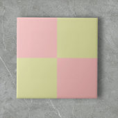 Pastel Groen Roze Checkerboard Modern Minimalist Tegeltje