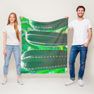 Pastel Groene cactus plant bladeren Fleece Deken