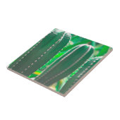 Pastel Groene cactus plant bladeren Tegeltje (Zijkant)