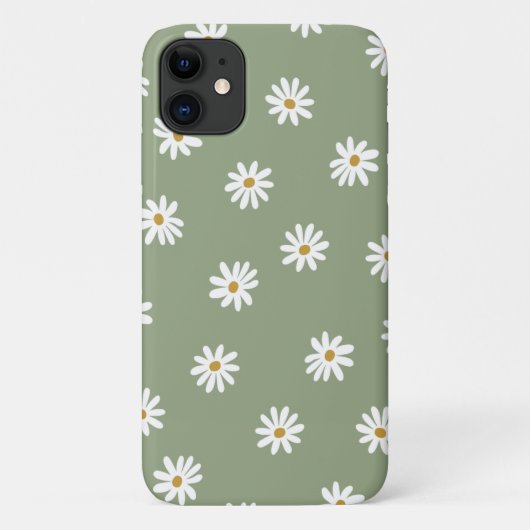 Pastel Groene Daisy Bloem Case-Mate iPhone Case (Achterkant)