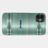 Pastel Groene Strepen Patroon Case-Mate iPhone Case (Achterkant (horizontaal))