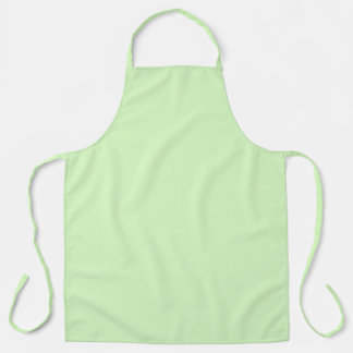 Pastel groene theeblad effen kleur schort
