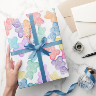 Pastel Gummy Beren Party Wrapping Paper Cadeaupapier