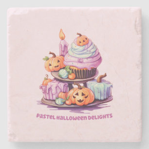 Pastel Halloween Delights Stenen Onderzetter
