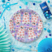 Pastel Halloween Floral Ghosts Papieren Bordje (Feest)