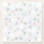 Pastel Halloween Glazen Onderzetter (Achterkant)