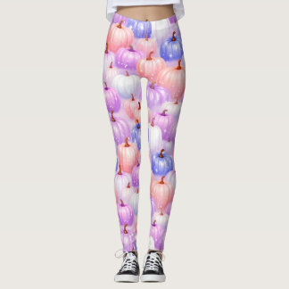 Pastel Halloween Pompoen Glitter Leggings