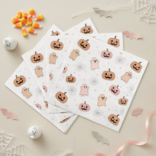 Pastel Halloween Pompoenen Spoken Patroon ID1326 Servet