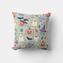 Pastel Halloween Spooky Pattern Kussen