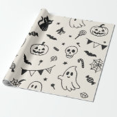 Pastel Halloween Verjaardag Cadeaupapier (Uitgerold)