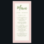 Pastel Handwriting Pinky Retro Menu Mariage<br><div class="desc">Pastel Handwriting Pinky Retro Menu Mariage</div>